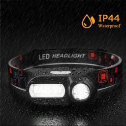 Mini Portable XPE+COB Headlamp Dual Light Source USB Rechargeable Use 18650 Battery Outdoor Camping Fishing Headlight