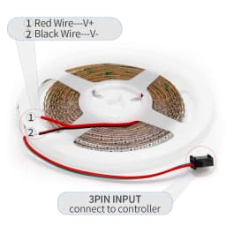 Ultra Narrow 2.7mm WS2812B LED Strip WS2812 2020 160Leds/m individually addressable Samrt RGBIC Light Tape DC5V/12V