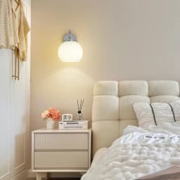 Modern Simple Soft Style Wall Lamp Metal Body Chrome Color Bedroom Decor Sconce Light LED Acrylic Lampshade Corridor Wall Lustre
