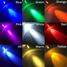 100Pcs F5 5mm Round White Red Blue Warm Pink UV Water Clear Led Super Bright Ligte Emitting Diodes 6000-6500k Lamp Beads Bulb
