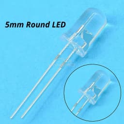 100Pcs F5 5mm Round White Red Blue Warm Pink UV Water Clear Led Super Bright Ligte Emitting Diodes 6000-6500k Lamp Beads Bulb