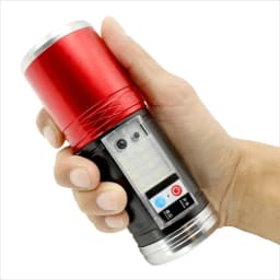 Portable LED Fishing Flashlight Torch Blue Ultraviolet White Yellow Light Waterproof USB Rechargeable Camping Lamp with Bracket