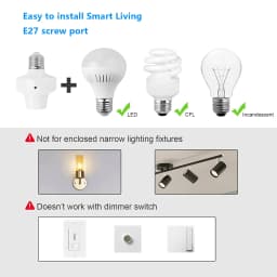 QIACHIP Wireless Smart Light Bulbs Adapter AC110V 220V E27 Lamp Holder Use With 433MHz Wireless Remote Control and Wall Switch