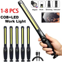 COB Portable Rotating LED Work Lights Ultra Bright Magnetic LED Work Lamp Inspection Lights for Outdoors Car Repair Emergency