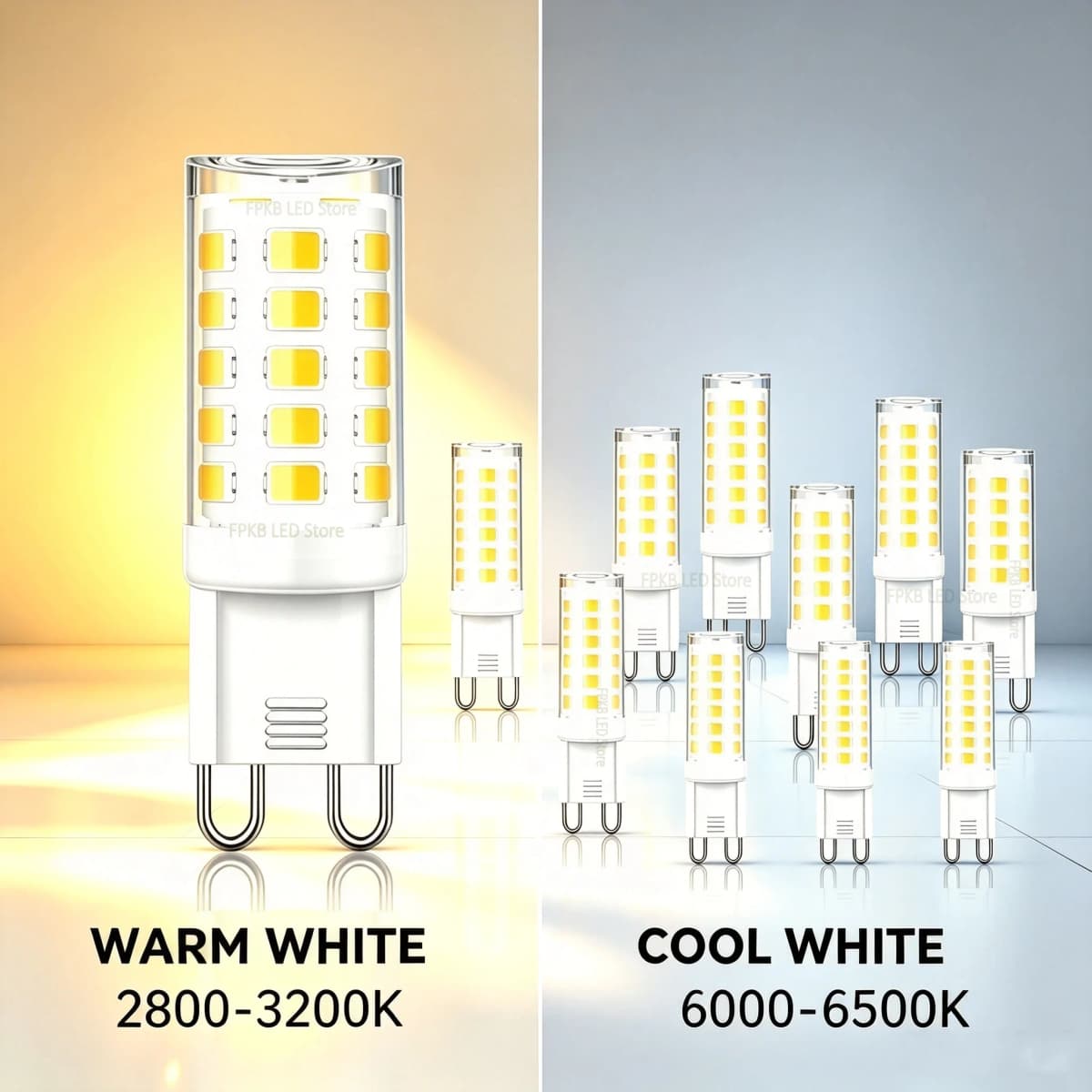 10Pcs G9 LED Lamp AC 220V 7W Brightest Ceramic SMD2835 DC LED Bulb Warm/Cool White Spotlight Replace Halogen Light Wholesale