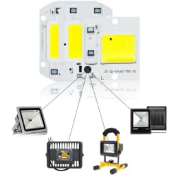 COB LED Lamp 10W 20W 30W 50W AC 220V IP65 Smart IC No Need Driver DIY Chip LED Bulb Flood Light Spotlight Lighting Lampada LED