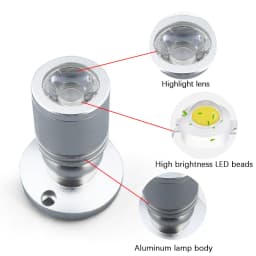 USB 5V Led Spot Light 3W Surface Mounted Cabinet Showcase Counter Jewelry Lamp Rotatable Angle Ceiling Mini Spotlight