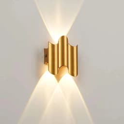 Aluminum Golden Body LED Wall Light Outdoor Waterproof IP65 Porch Garden Sconce Balcony Wall Lamp AC110V 220V
