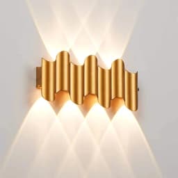 Aluminum Golden Body LED Wall Light Outdoor Waterproof IP65 Porch Garden Sconce Balcony Wall Lamp AC110V 220V