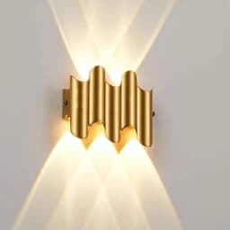 Aluminum Golden Body LED Wall Light Outdoor Waterproof IP65 Porch Garden Sconce Balcony Wall Lamp AC110V 220V
