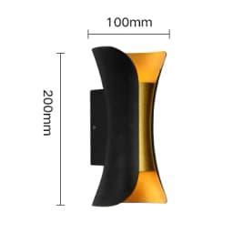 Aluminum Golden Body LED Wall Light Outdoor Waterproof IP65 Porch Garden Sconce Balcony Wall Lamp AC110V 220V