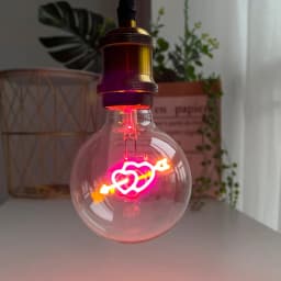 TIANFAN Vintage Edison Led Bulb Big Globe G95 Heart Cupid's Arrow 3W Dimmable 110V 220V E26 E27 Specialty Decorative Light Bulb