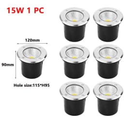 5-15W IP67 Waterproof Recessed LED Underground Deck Light Multi Voltage AC110V/220V DC12V/24V Outdoor Garden Landscape Spotlight