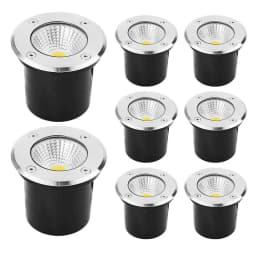 5-15W IP67 Waterproof Recessed LED Underground Deck Light Multi Voltage AC110V/220V DC12V/24V Outdoor Garden Landscape Spotlight