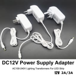 DC12V 2A 3A Adapter Power Supply 12V US/EU/UK Transformer Charger for 5050 2835 5630 LED String Strip Bar Light LED Driver Plug