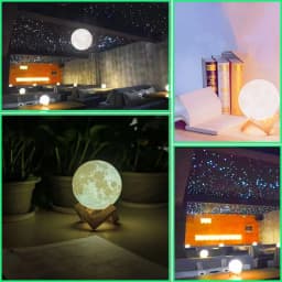 3D LED Moon Lamp Nightlight Fairy Table Bedroom Bedside Cute Kids Night Light for Room Birthday Party Decoration Holiday Gifts