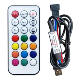 DC5-24V 21Key USB/DC Led Controller Mini Pixel Dimmer 3Pin 4Pin For WS2812/WS2811/SK6812 Strip Light RF Remote Wireles Control