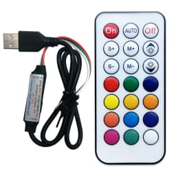 DC5-24V 21Key USB/DC Led Controller Mini Pixel Dimmer 3Pin 4Pin For WS2812/WS2811/SK6812 Strip Light RF Remote Wireles Control