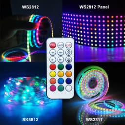 DC5-24V 21Key USB/DC Led Controller Mini Pixel Dimmer 3Pin 4Pin For WS2812/WS2811/SK6812 Strip Light RF Remote Wireles Control