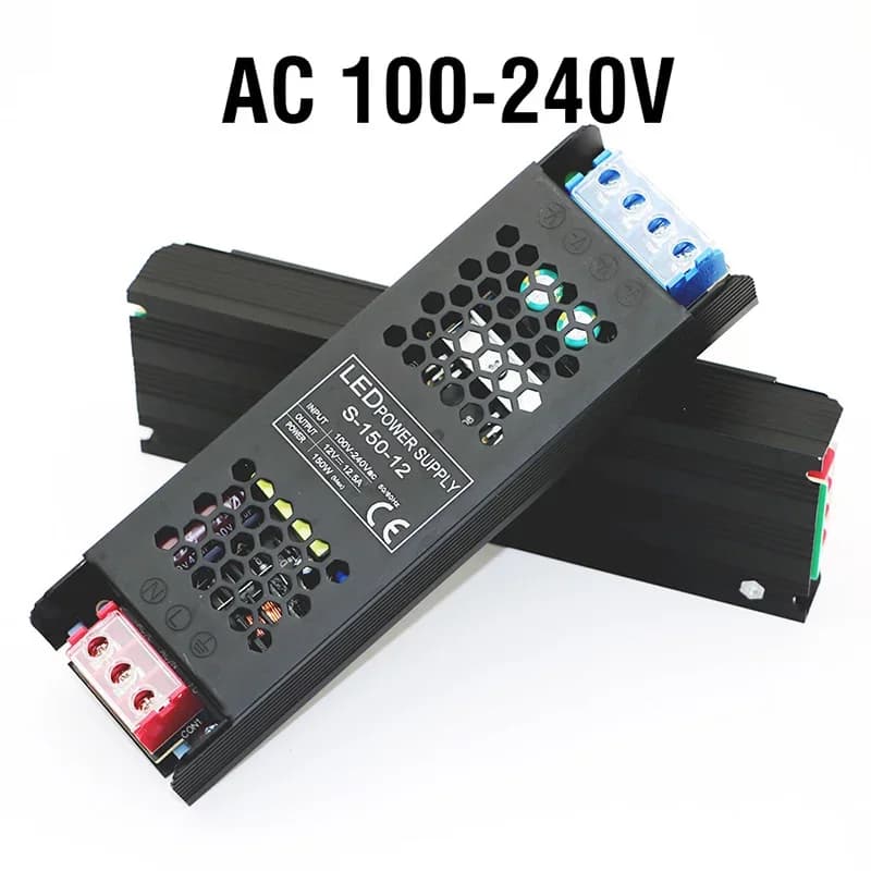 Constant Voltage Power Supply 48W 60W 100W 150W 200W 300W 400W Thin Driver For LED Strips DC 12V / 24V Lighting Transformers