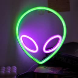 Green Alien LED Neon Night Lights Art Sign Game Room Hip Hop Party Bar Bedroom Decoration Christmas Gift Wall Hanging Neon Sign