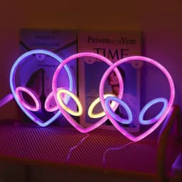 Green Alien LED Neon Night Lights Art Sign Game Room Hip Hop Party Bar Bedroom Decoration Christmas Gift Wall Hanging Neon Sign