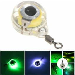 Green Mini Fishing Lure Light LED Deep Drop Underwater Eye Shape Fishing Squid Fishing Bait Luminous Lure for Attracting Fish
