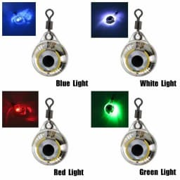 Green Mini Fishing Lure Light LED Deep Drop Underwater Eye Shape Fishing Squid Fishing Bait Luminous Lure for Attracting Fish