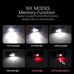 Type-C White Red LED headlamp Fishing 18650 headlight Torch Hunting head lamp Camping Headlamp Memory Function Flash light head