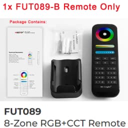 MiBoxer Wireless RGB+CCT Zone Panel Hand Remote FUT088 FUT089 FUT089S FUT100 FUT092 S2W+ S2-W S2-B C4 C5 C8 Y3 K6 2.4G RF Remote