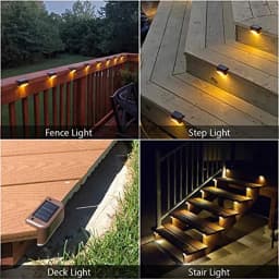 1~20PCs LED Solar Lights Outdoor Waterproof Fence Deck Lights for Outside Yard Balcony Garden Stair Lamp