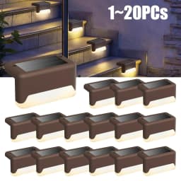 1~20PCs LED Solar Lights Outdoor Waterproof Fence Deck Lights for Outside Yard Balcony Garden Stair Lamp