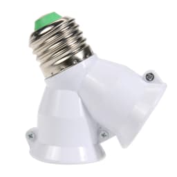 1/3Pcs 2 In 1 Double E27 Socket Base Extender Splitter Converter Plug Halogen Light Lamp Bulb Holder Copper Contact Adapter Tool