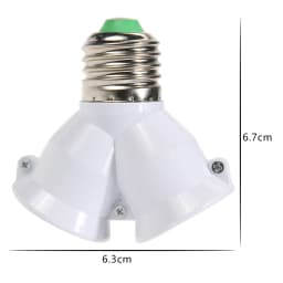 1/3Pcs 2 In 1 Double E27 Socket Base Extender Splitter Converter Plug Halogen Light Lamp Bulb Holder Copper Contact Adapter Tool