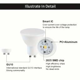 12PCS AC220V LED Bulb 3W 6W 9W 12W GU10 LED Spotlight Bulb 270 Degree Beam Angle For Home Office Decoration Lamp Light