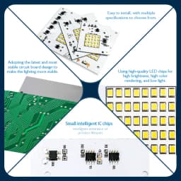 LED Chip 10W 20W 30W 50W 100W Flood Light Beads AC220V Smart IC SMD2835 Led Floodlight Lamp Chips for Outdoor Lighting Spotlight