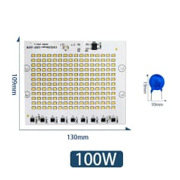 LED Chip 10W 20W 30W 50W 100W Flood Light Beads AC220V Smart IC SMD2835 Led Floodlight Lamp Chips for Outdoor Lighting Spotlight