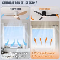 Modern Black White Low Floor DC Motor Ceiling Fans With Remote Control Simple Ceiling Fan Light Home Fan