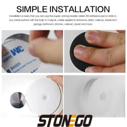 Motion Sensor Light Magnetic Design, LED Night Light Built-in Battery 700mAh Rechargeable 60lumens 0.6W Removable Wall Lamp