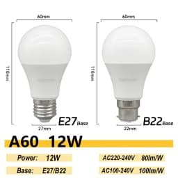 2PCS 24W 20W 18W 15W Bulb Hight Lumen E27 B22 Base Led Lamps AC220V 230V 110V Light Lamps for Home Derection Living Room Lights