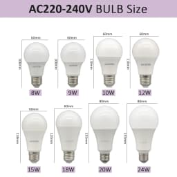 2PCS 24W 20W 18W 15W Bulb Hight Lumen E27 B22 Base Led Lamps AC220V 230V 110V Light Lamps for Home Derection Living Room Lights