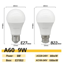 2PCS 24W 20W 18W 15W Bulb Hight Lumen E27 B22 Base Led Lamps AC220V 230V 110V Light Lamps for Home Derection Living Room Lights