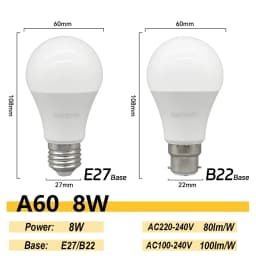 2PCS 24W 20W 18W 15W Bulb Hight Lumen E27 B22 Base Led Lamps AC220V 230V 110V Light Lamps for Home Derection Living Room Lights