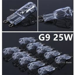 10/50/100PCS G9 18W 20W 25W 40W 60W 220V Eco Halogen Light Bulbs Capsule LED Lamp Bulbs Inserted Beads Crystal Lamp Halogen Bulb