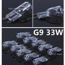 10/50/100PCS G9 18W 20W 25W 40W 60W 220V Eco Halogen Light Bulbs Capsule LED Lamp Bulbs Inserted Beads Crystal Lamp Halogen Bulb