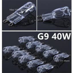 10/50/100PCS G9 18W 20W 25W 40W 60W 220V Eco Halogen Light Bulbs Capsule LED Lamp Bulbs Inserted Beads Crystal Lamp Halogen Bulb