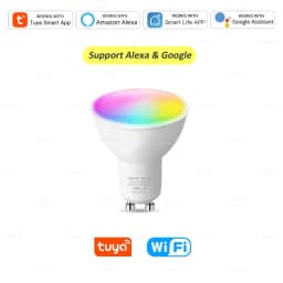 Tuya WiFi GU10 Smart LED Light Bulb Bluetooth GU10 Dimmable Lamps Smart Life App Control Spotlight Bulb Works With Alexa Google