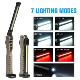 Portable Fold LED Flashlight Strong Magnet COB Working Light Type C Rechargeable Emergency Floodlight Outdoor Camping Lantern