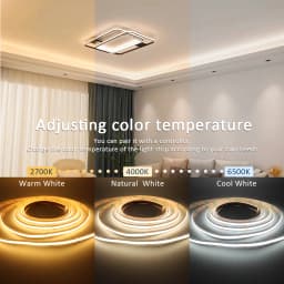 CCT COB LED Strip Light 24V Dimmable 1M 2M 3M 4M 5M WW CW Dual White FCOB LED Tape Ribbon Linear Lamp with RF Remote Control Kit