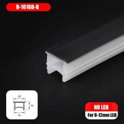 1-10M Recessed Black Led Neon Rope Tube 10/20/30Mm Flexible Silicone Strip Led Channel Diffuser Cover Soft Tape Ribbon Light